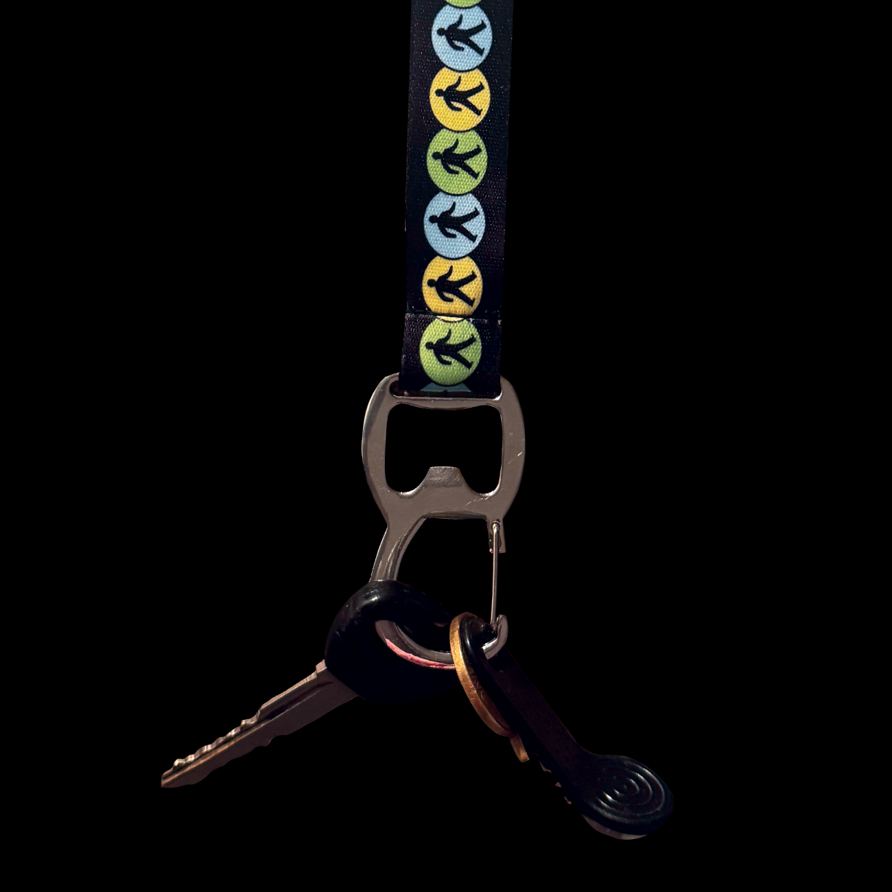 walking man lanyard