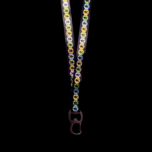 walking man lanyard