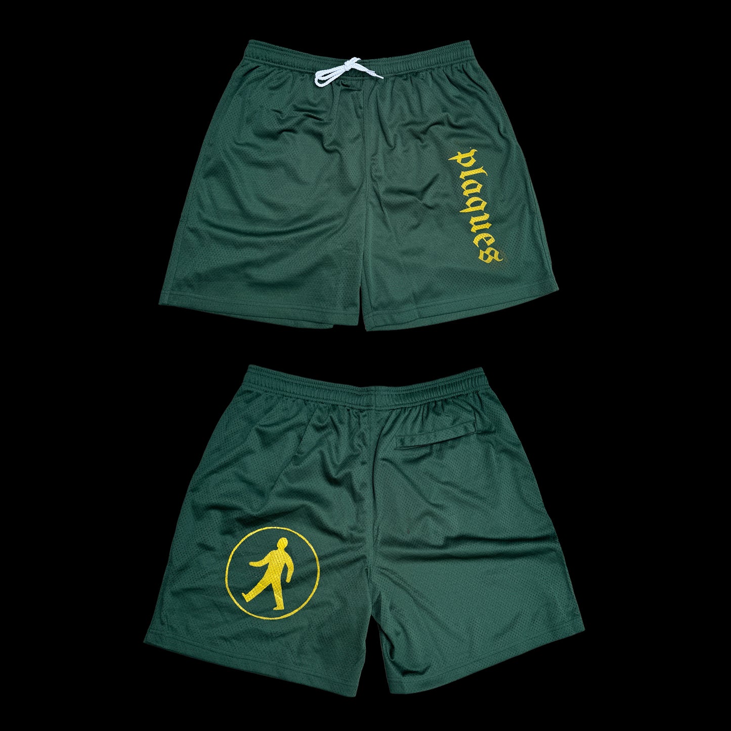 green mesh shorts