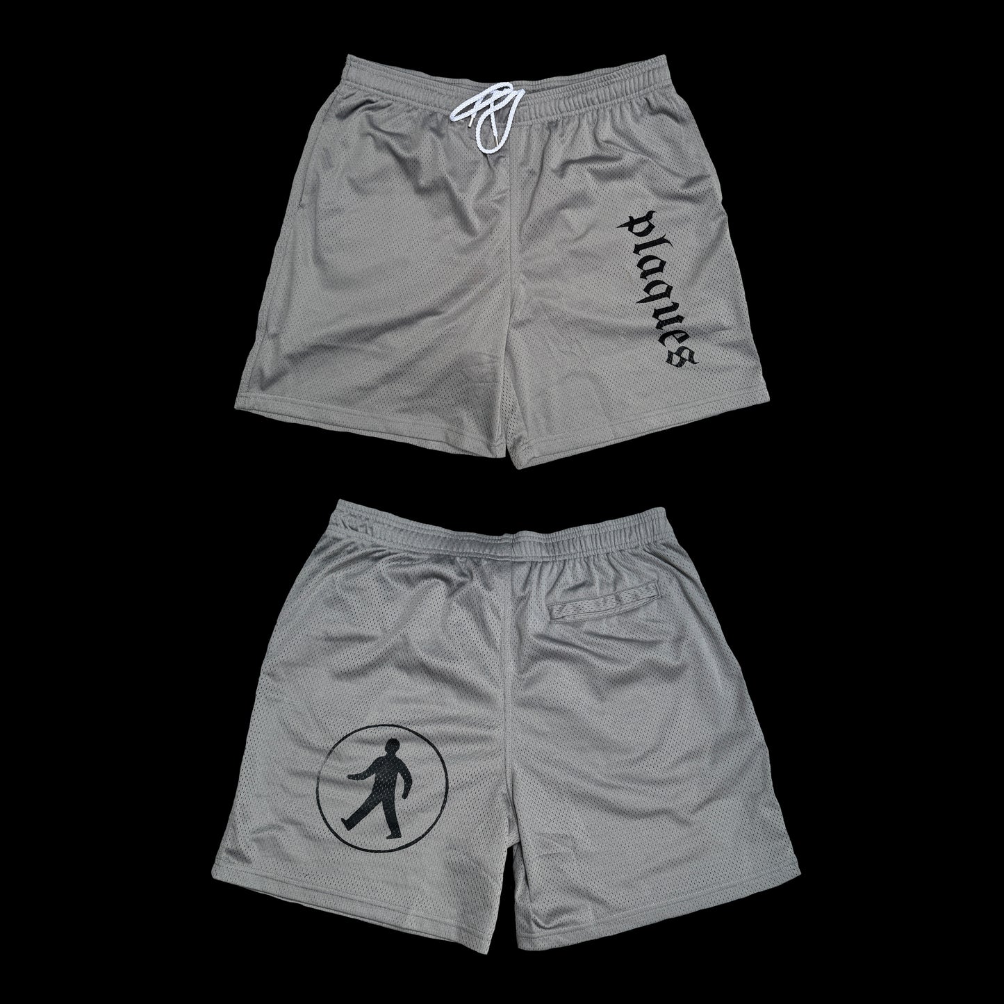 grey mesh shorts